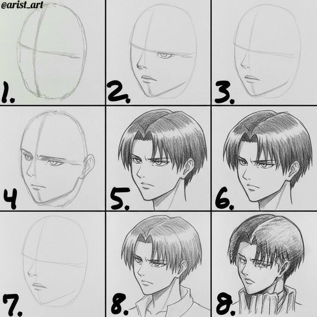 Desenho de Anime para Desenhar do Levi