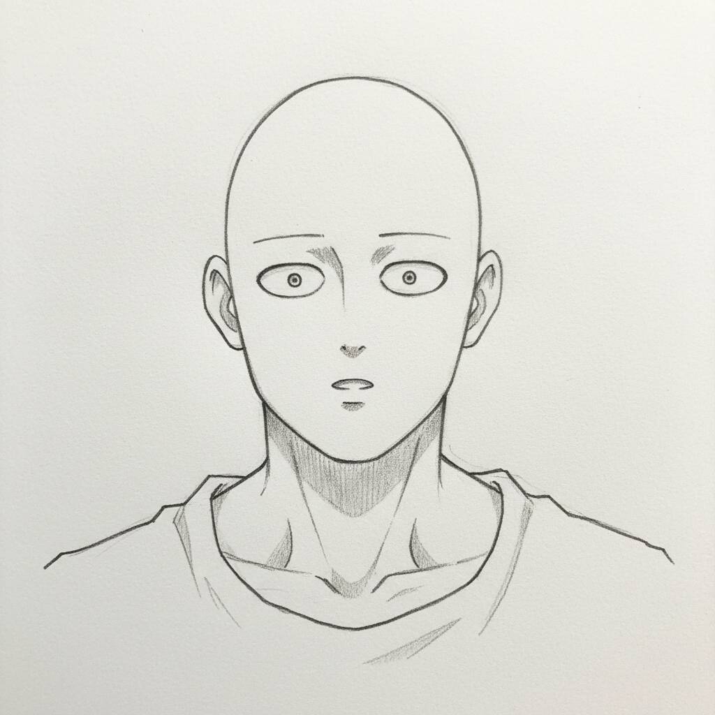 Desenho de Anime para Desenhar do Saitama