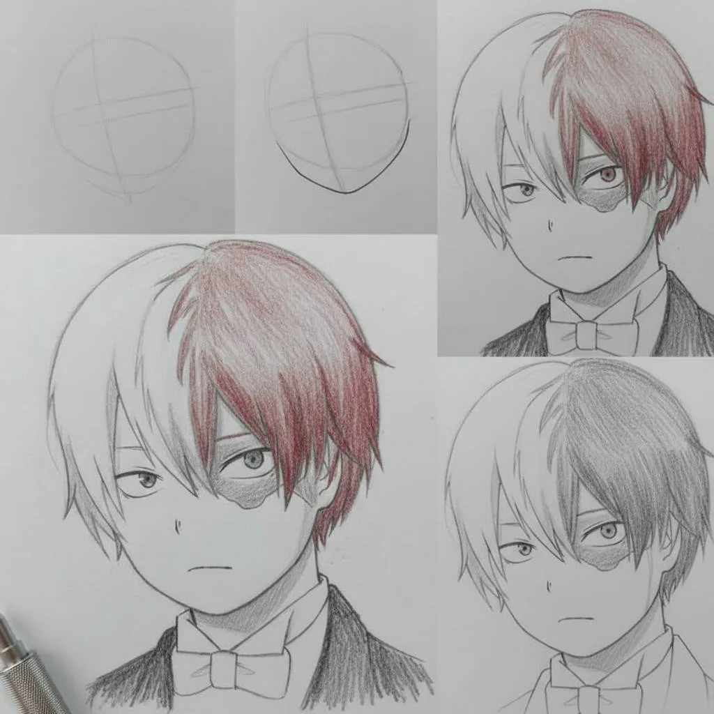 Desenho de Anime para Desenhar do Todoroki