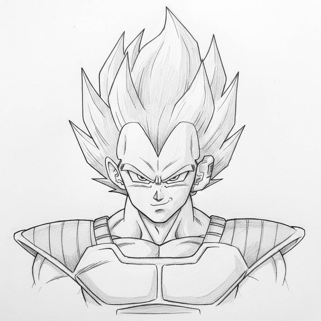 Desenho de Anime para Desenhar do Vegeta