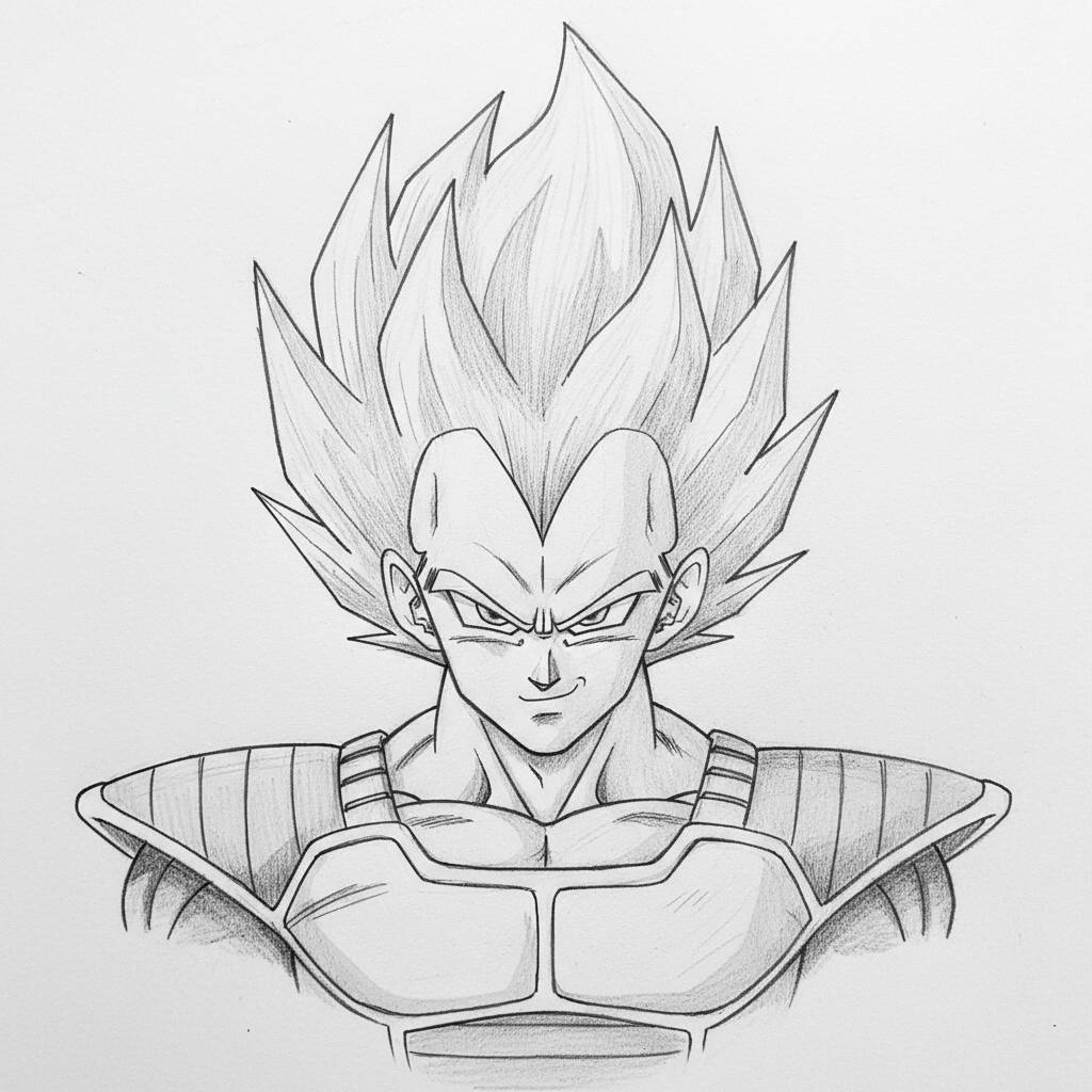 Desenho de Anime para Desenhar do Vegeta