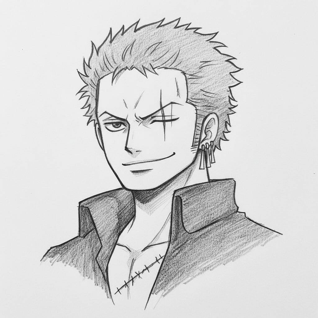 Desenho de Anime para Desenhar do Zoro