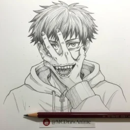 Desenho de Anime para Desenhar do personagem de Junji Ito