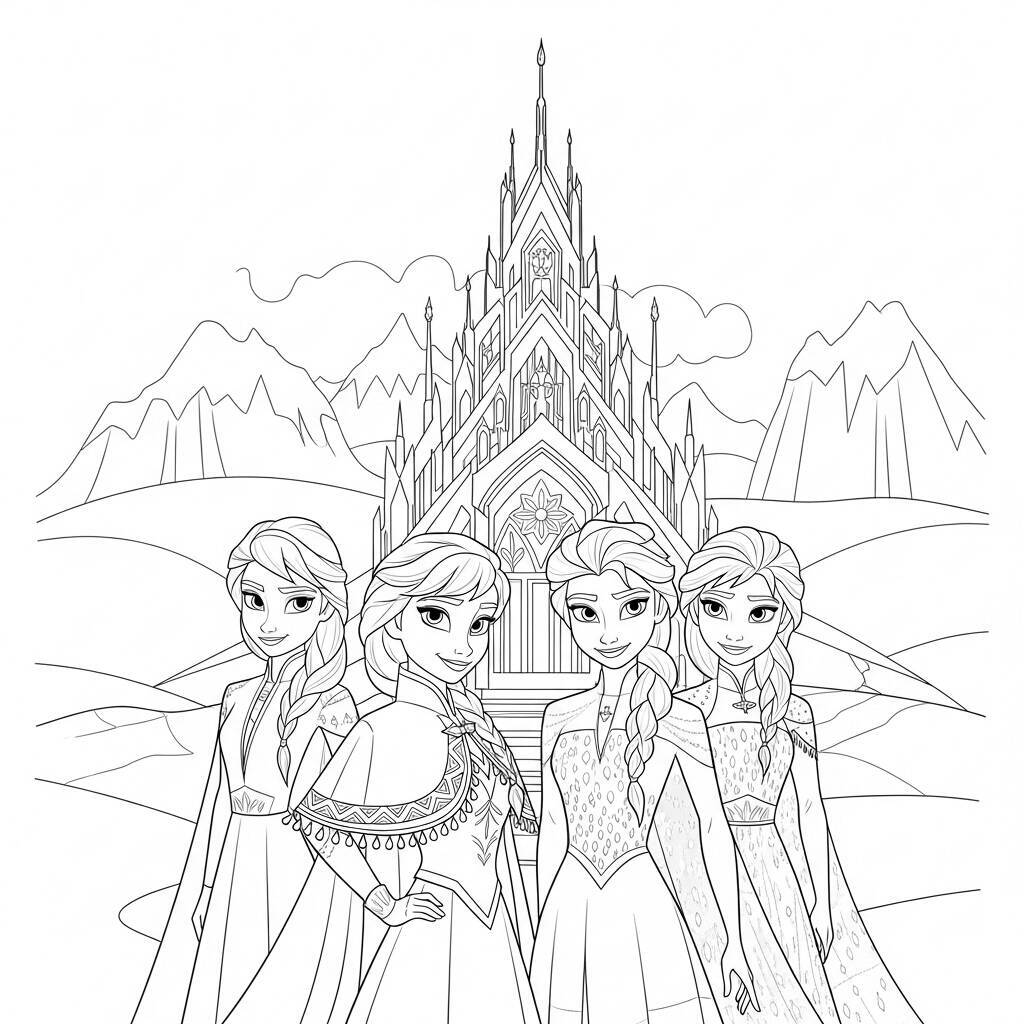 Desenho de Arendelle para Colorir
