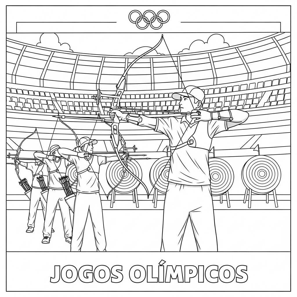 Desenho de Arquearia para Colorir