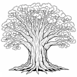 Desenho de Árvore Gigante para Colorir