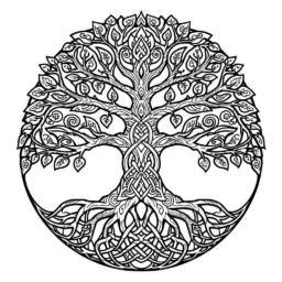 Desenho de Árvore da Vida para Colorir