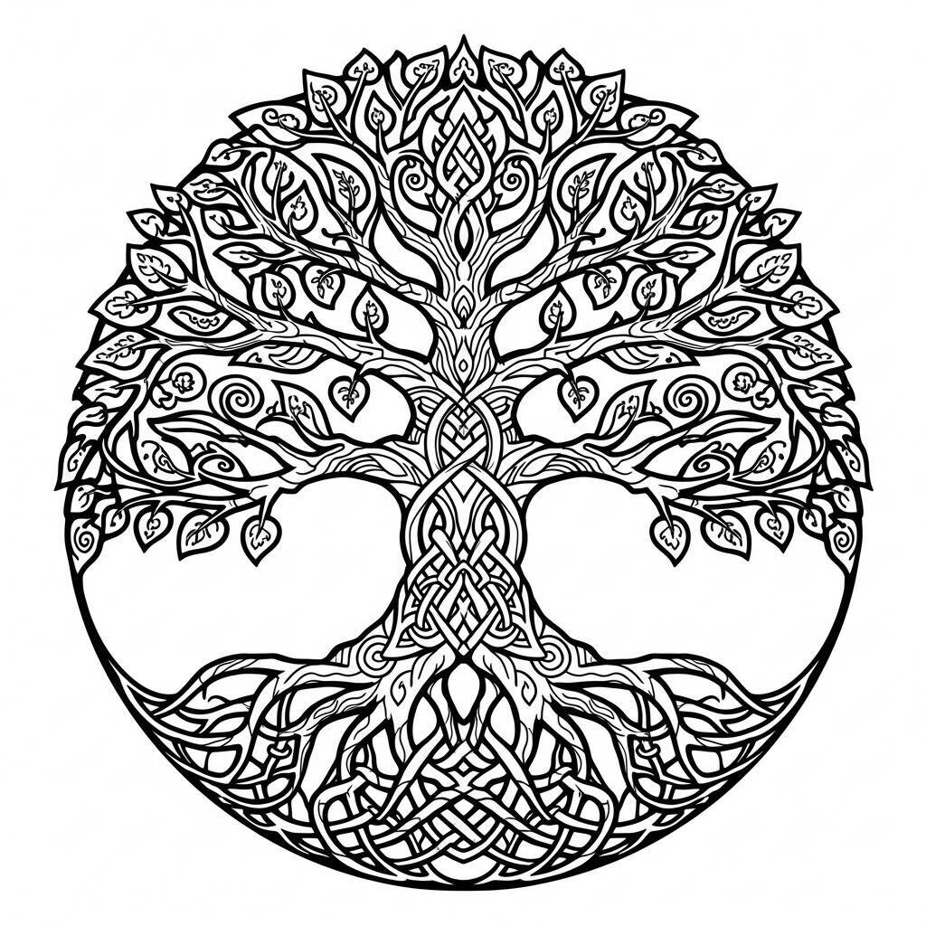 Tree of Life Coloring Page