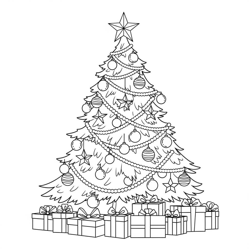 Christmas Tree Coloring Page