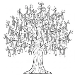 Wishing Tree Coloring Page