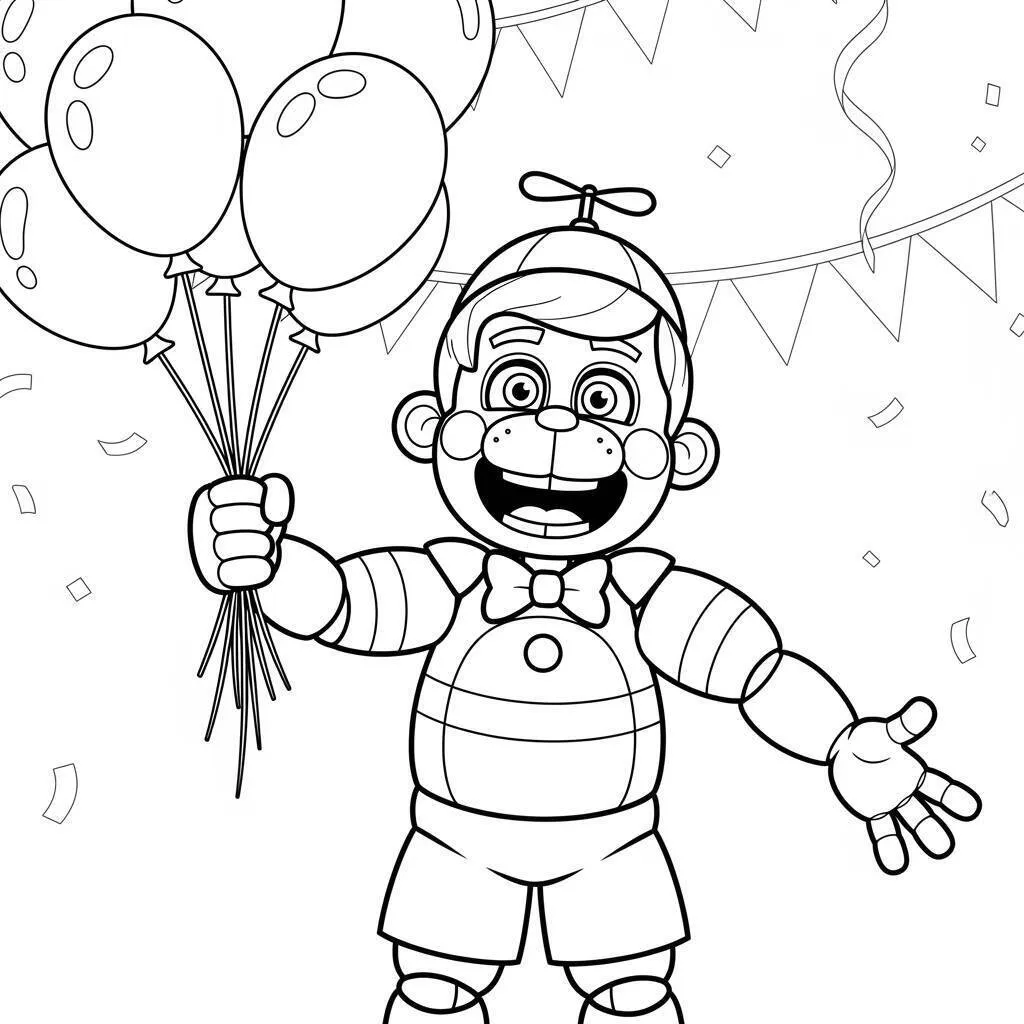Desenho de Balloon Boy de Five Nights at Freddy's para colorir
