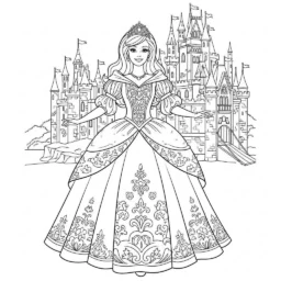 Barbie Princess Coloring Page