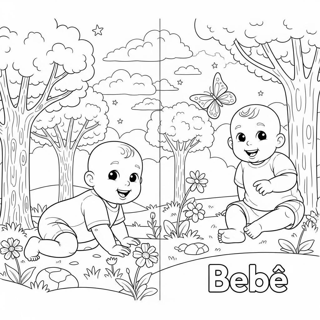 Coloriages Bébé et Nature