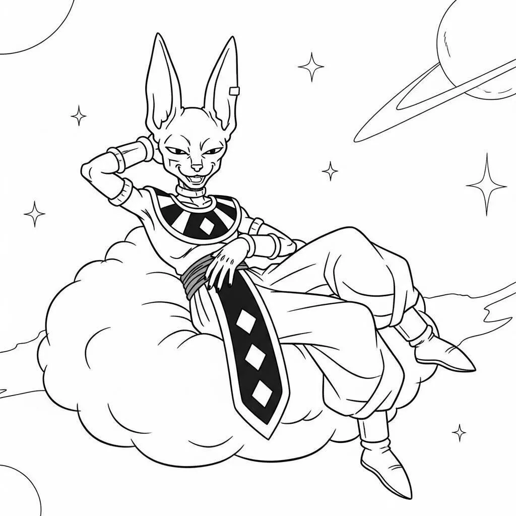 Desenho de Beerus para Colorir