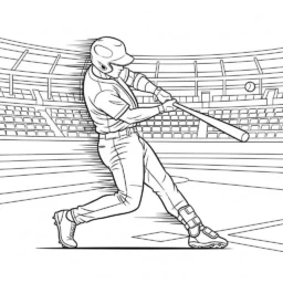 Desenho de Beisebol para Colorir