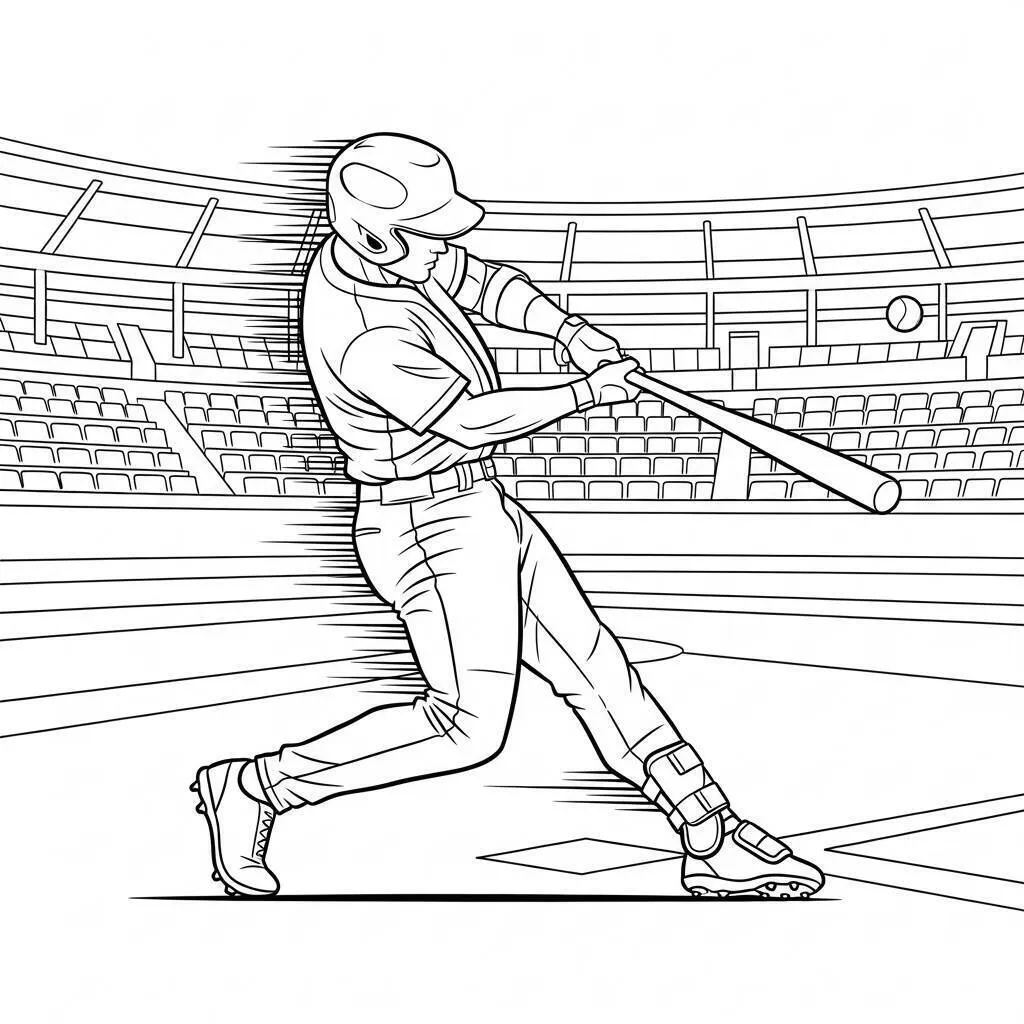 Desenho de Beisebol para Colorir