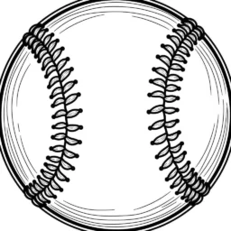 Desenho de Bola de Beisebol para Colorir