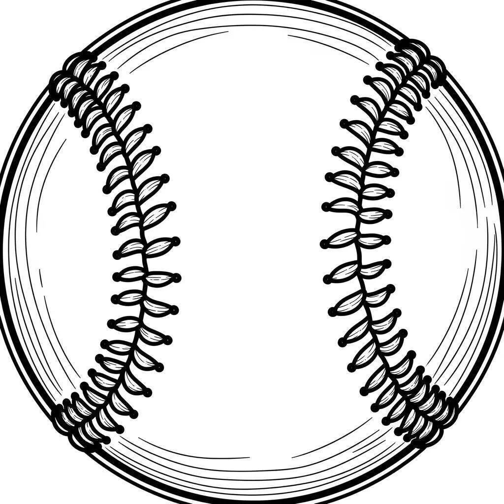Desenho-de-Bola-de-Beisebol-para-Colorir Desenho de Bola de Beisebol para Colorir