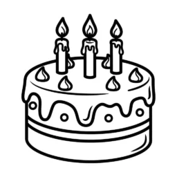 Desenho de Bolo Simples para Colorir