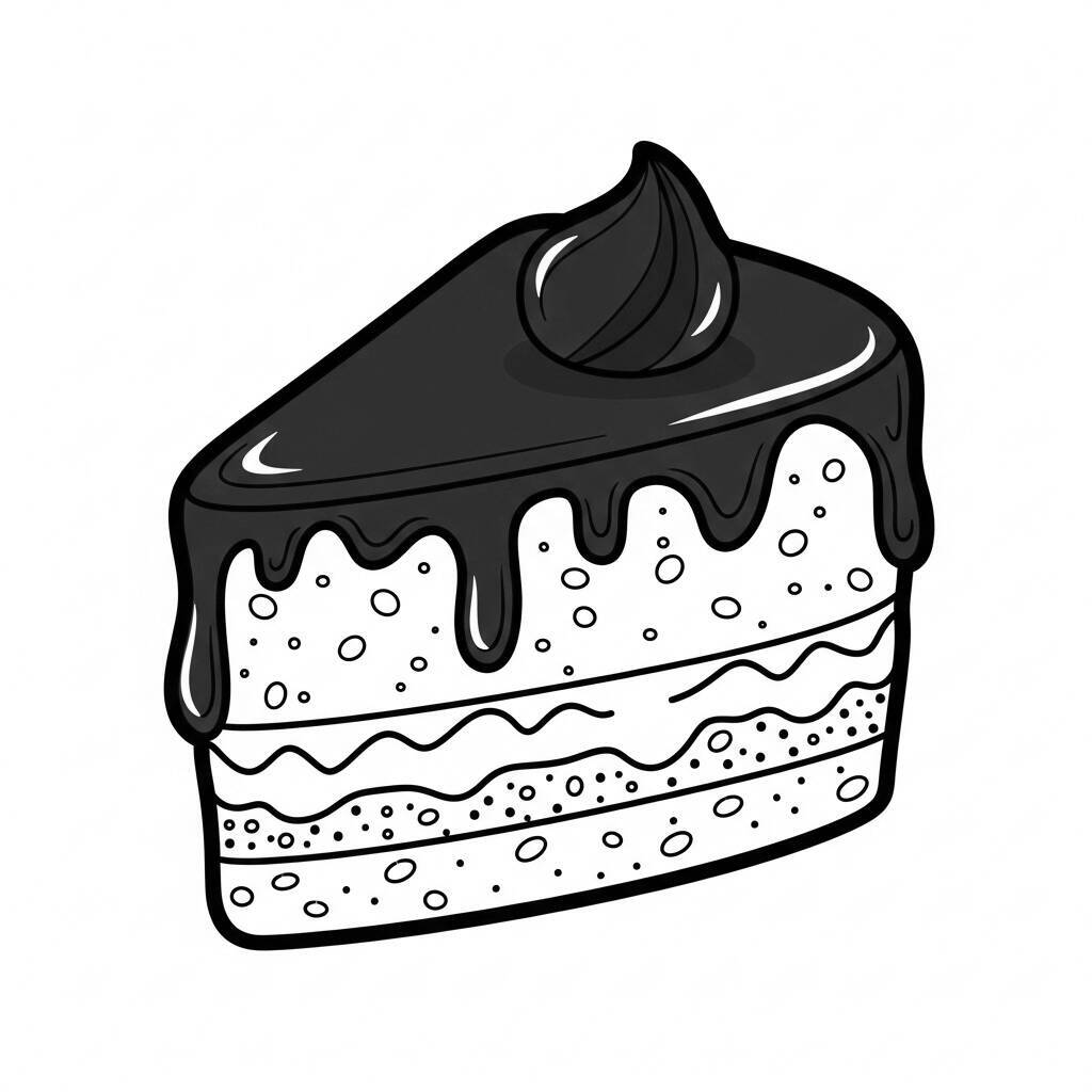 Malvorlage Schokoladenkuchen