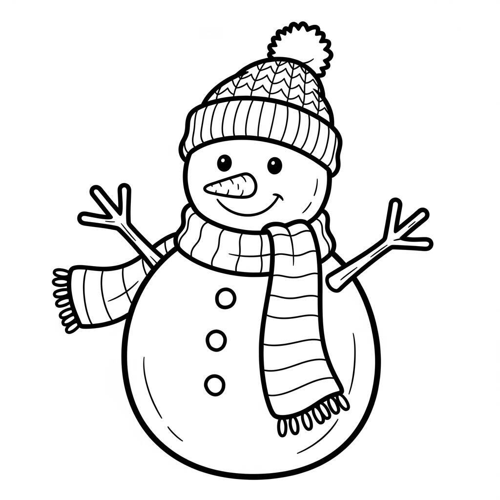 Coloriage bonhomme de neige