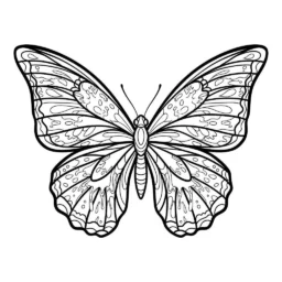 Desenho de Borboleta com Aquarela para Colorir