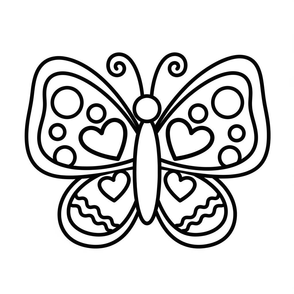 Coloriage papillon pour les enfants