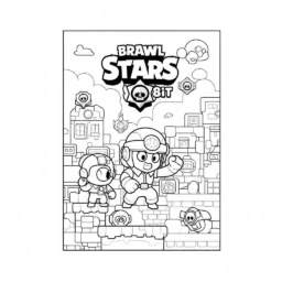 Desenho de Brawl Stars 8-Bit para Colorir