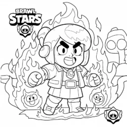Página para colorear de Brawl Stars Ámbar