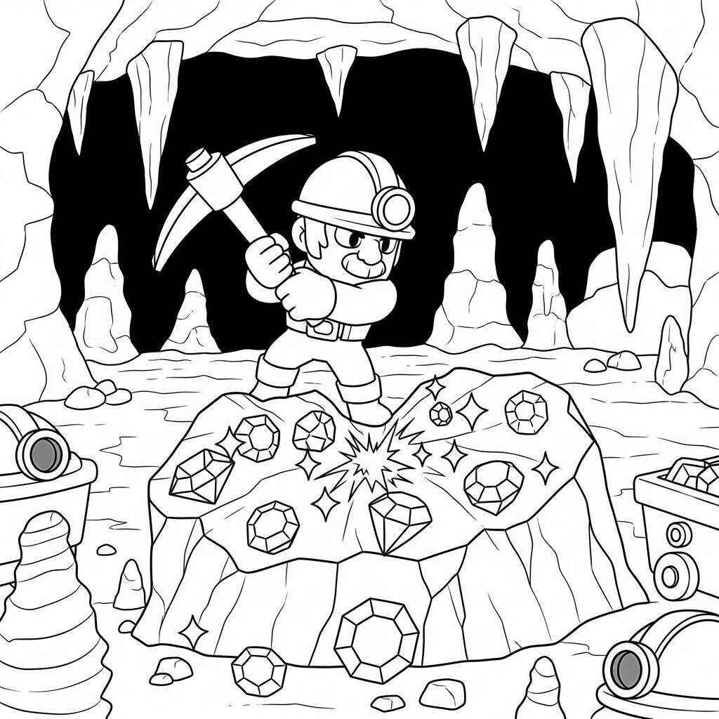 Desenho de Brawl Stars Carl para Colorir