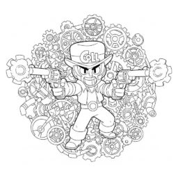 Desenho de Brawl Stars Colt para Colorir