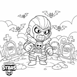 Desenho de Brawl Stars Mortis para Colorir
