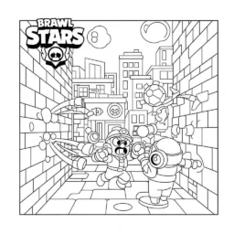 Pagina da colorare di Rico Brawl Stars