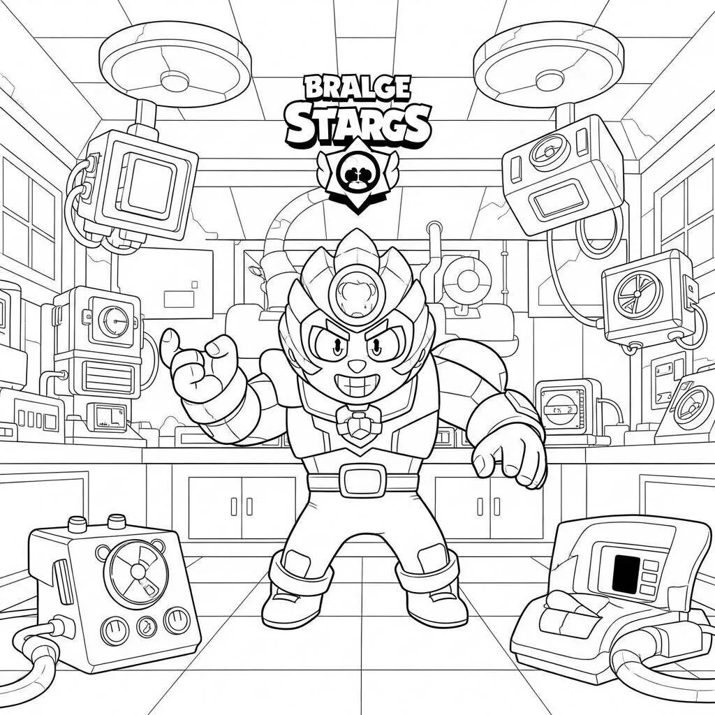 Desenho de Brawl Stars Surge para Colorir