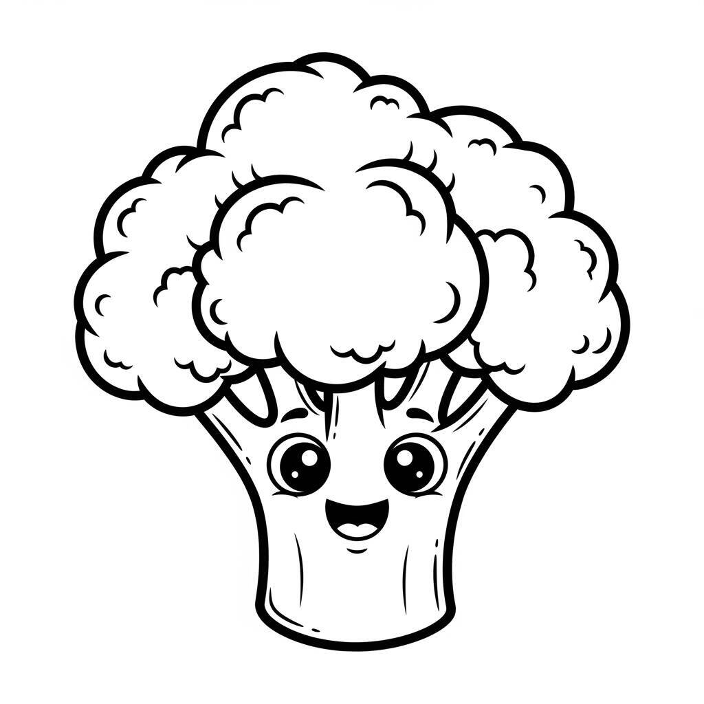 Desenho de Brócolis para Colorir