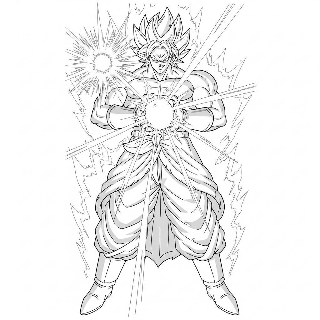 Desenho de Broly para Colorir