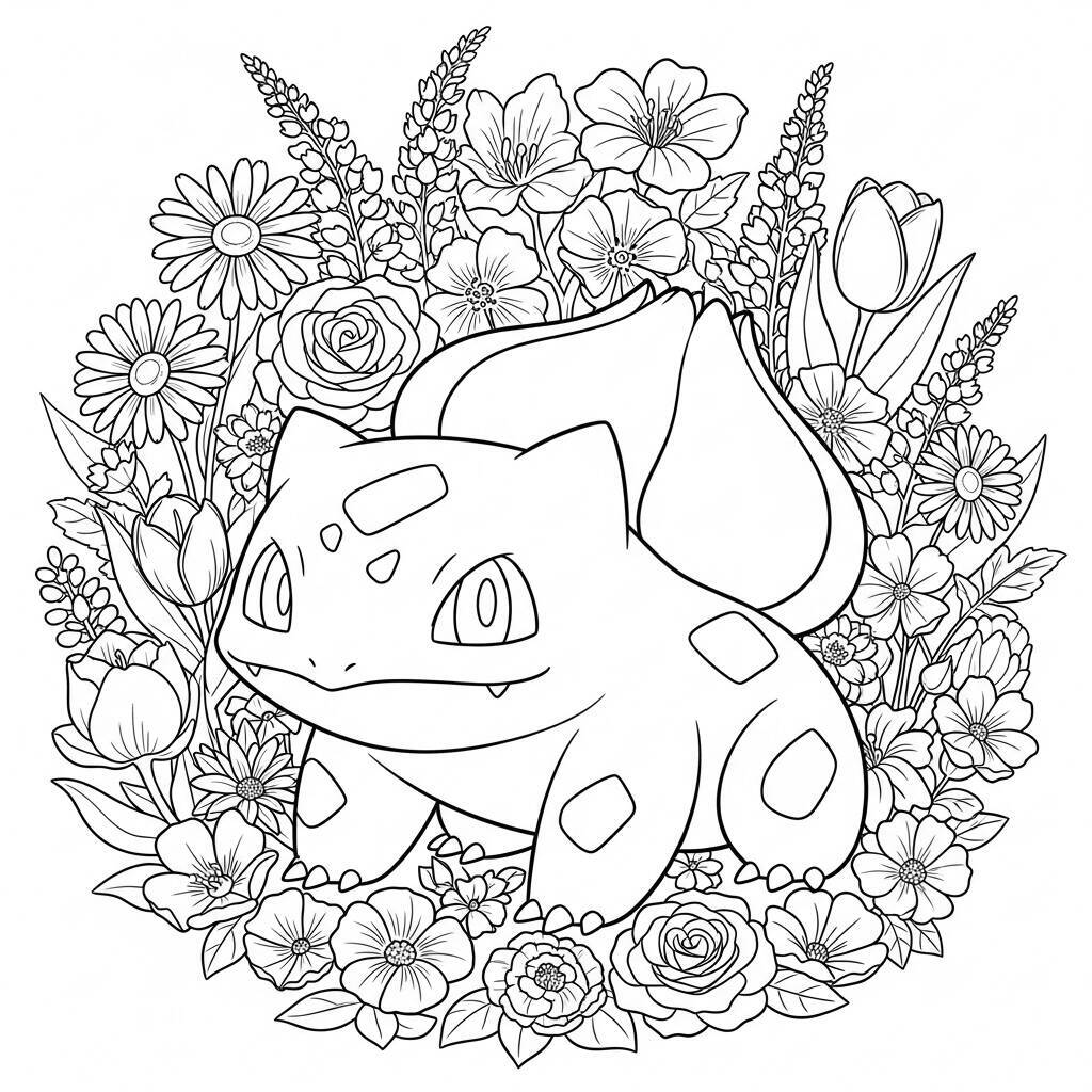 Desenho de Bulbasaur para Colorir