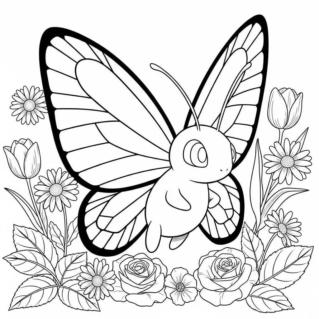 Desenho de Butterfree para Colorir