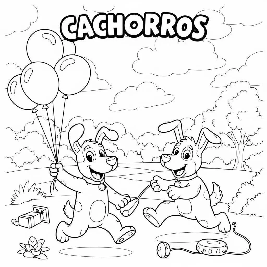 Desenho-de-Cachorros-para-Criancas-para-Colorir Dog Coloring Pages for Children