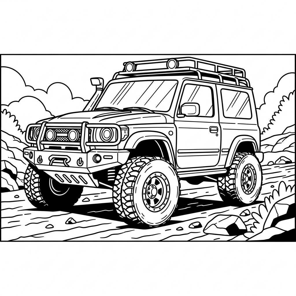 Malvorlage Geländewagen