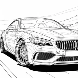 Desenho de Carro de Luxo para Colorir
