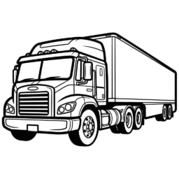 Desenho de Carro de Transporte para Colorir