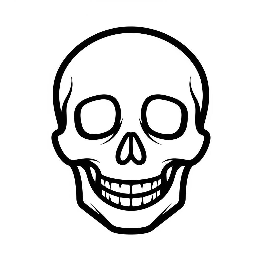 Einfache Totenkopf-Malseite