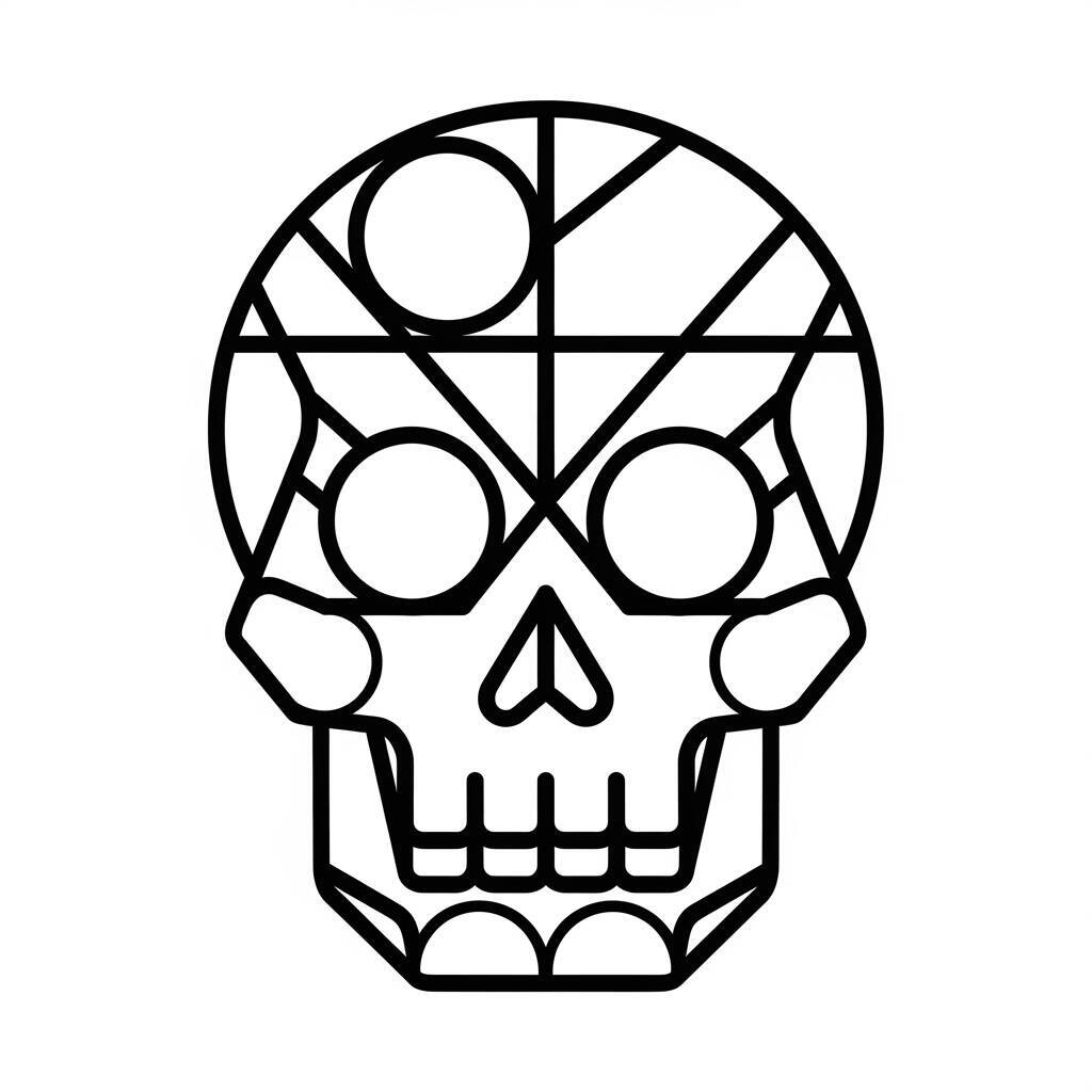 Einfache Totenkopf-Malseite