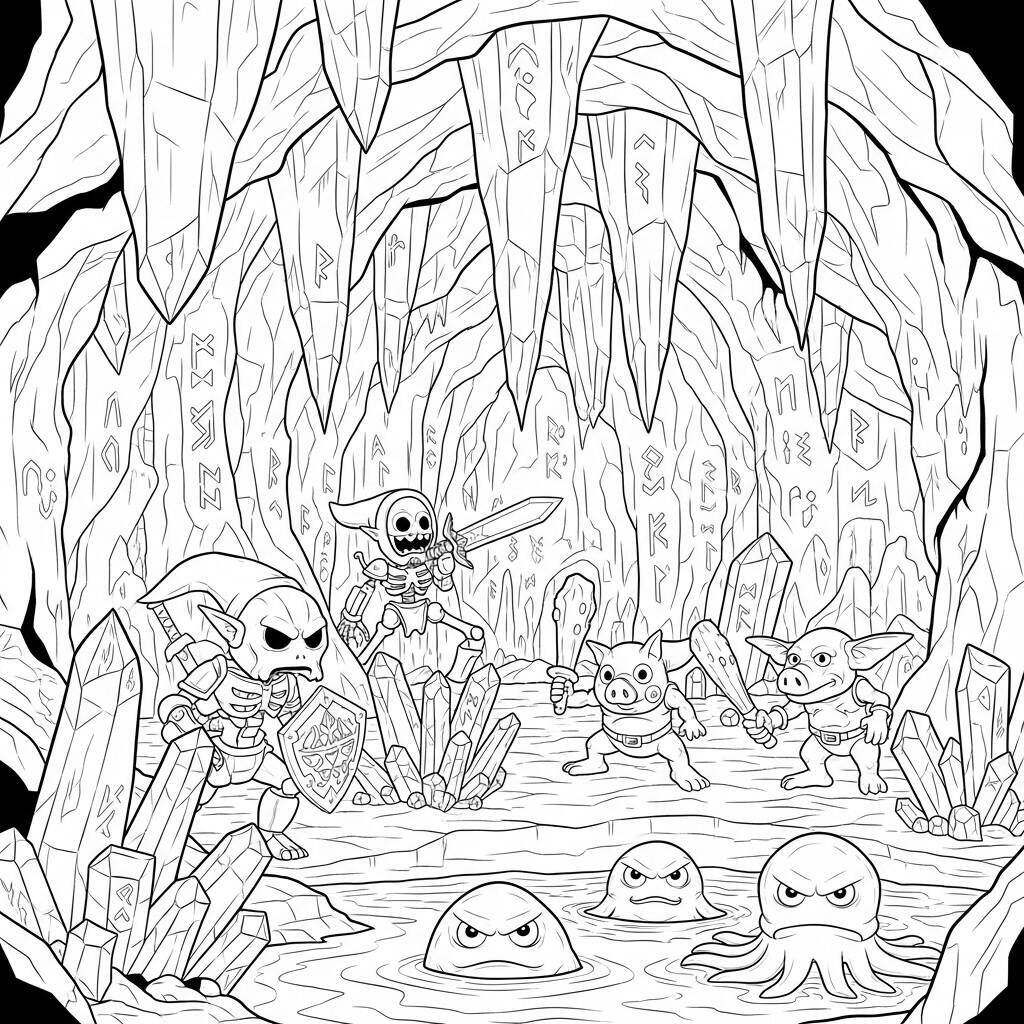 Coloriage des grottes de Zelda