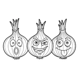Desenho de Cebolas para Colorir