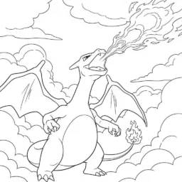 Pagina da colorare di Charizard
