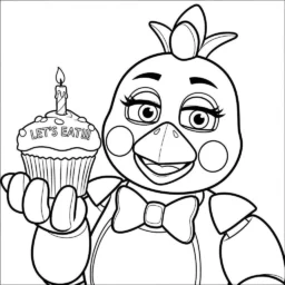 Desenho de Chica de Five Nights at Freddy's para colorir
