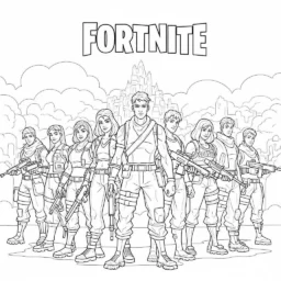 Coloriage des clans Fortnite