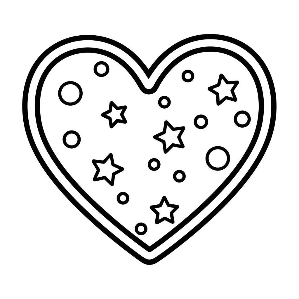Coloriage coeur simple
